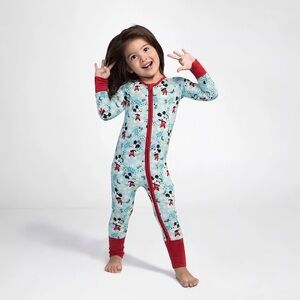 Little Sleepies Mickeys Winter Wonderland Zippy romper bamboo holidays